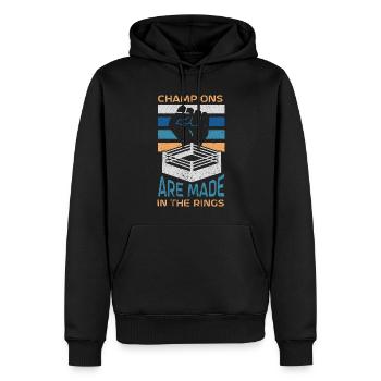 Boxen Boxer Kampfsport Boxring Boxhandschuhe - Männer Premium Bio Hoodie - Schwarz - Vorne - Nico (187cm)