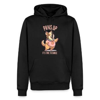 Cute Dancing Dog German Shepherd - Men’s Premium Organic Hoodie - black - Front - Nico (187cm)