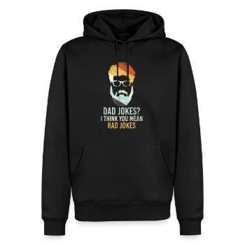 Dad Witze Ich glaube, du meinst Rad Witze Papa Witze - Männer Premium Bio Hoodie - Schwarz - Vorne - Nico (187cm)