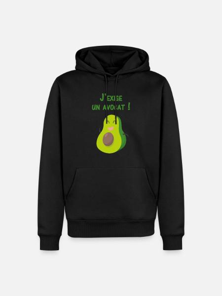 J’exige un avocat - Sweat à capuche Premium bio Homme - noir