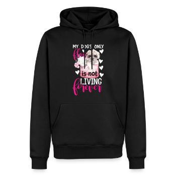 Only Flaw Of Shih Tzu Dog Funny Graphics - Men’s Premium Organic Hoodie - black - Front - Nico (187cm)
