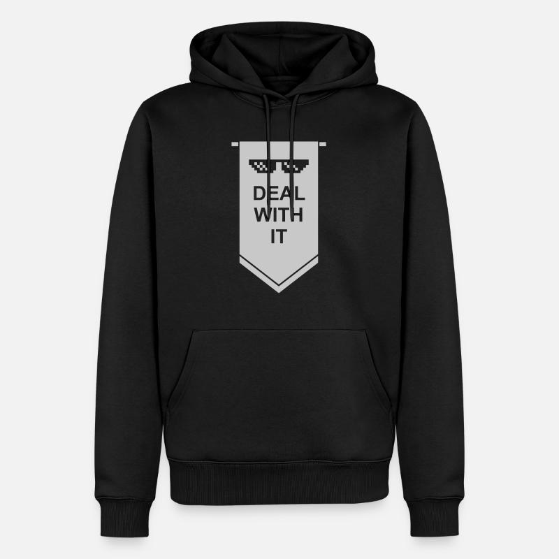 Bannière Traitez-le - Sweat à capuche Premium bio Homme - noir