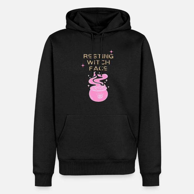 Resting Witch Face Hexenpot - Männer Premium Bio Hoodie - Schwarz