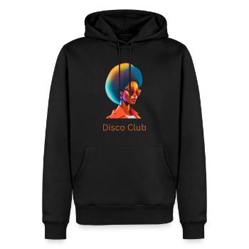 Disco Club Vol. 4 - Männer Premium Bio Hoodie - Schwarz - Vorne - Nico (187cm)