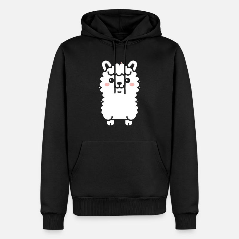 Bébé lama - Sweat à capuche Premium bio Homme - noir