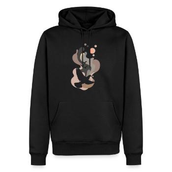 Dove of Peace Dove Dung - Men’s Premium Organic Hoodie - black - Front - Nico (187cm)