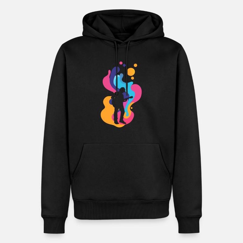 Gitarre Shouter - Männer Premium Bio Hoodie - Schwarz
