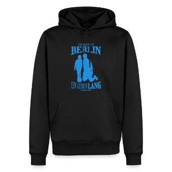 Berlin Football Tradition Gift - Men’s Premium Organic Hoodie - black - Front - Nico (187cm)