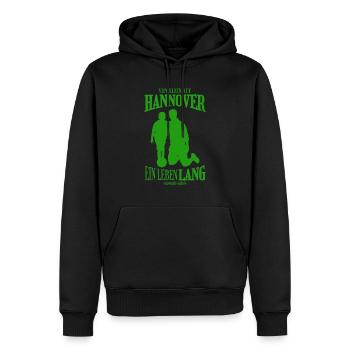 Hannover Fußball Tradition Geschenk - Männer Premium Bio Hoodie - Schwarz - Vorne - Nico (187cm)