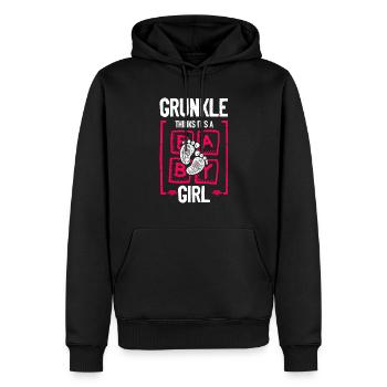 Grunkle Thinks It's a Girl Gender Reveal Funny - Men’s Premium Organic Hoodie - black - Front - Nico (187cm)