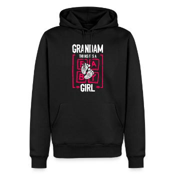 Grandam Thinks It's a Girl Gender Reveal Funny - Men’s Premium Organic Hoodie - black - Front - Nico (187cm)