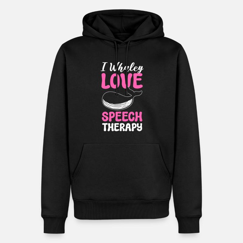 Sprachenpathologe - Männer Premium Bio Hoodie - Schwarz