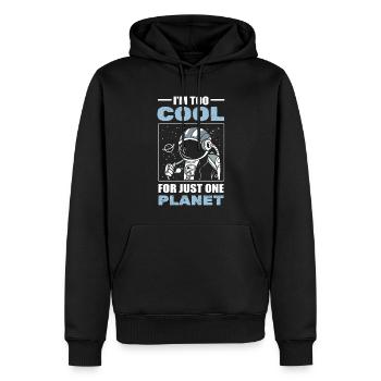 Astronautenplanet Luft- und Raumfahrtingenieure - Männer Premium Bio Hoodie - Schwarz - Vorne - Nico (187cm)