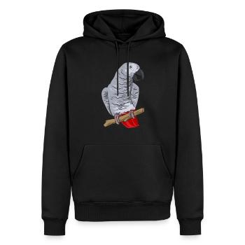 Graupapagei African Grey Parrot Papagei - Männer Premium Bio Hoodie - Schwarz - Vorne - Nico (187cm)
