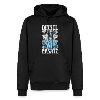 Dirndl Ersatz - Männer Premium Bio Hoodie - Schwarz - Vorne - Nico (187cm)