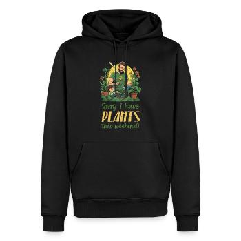 Die Freude eines Gartenliebhabers - Männer Premium Bio Hoodie - Schwarz - Vorne - Nico (187cm)