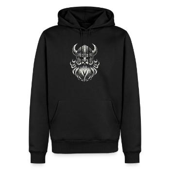 Tapferkeit der Wikinger - Männer Premium Bio Hoodie - Schwarz - Vorne - Nico (187cm)