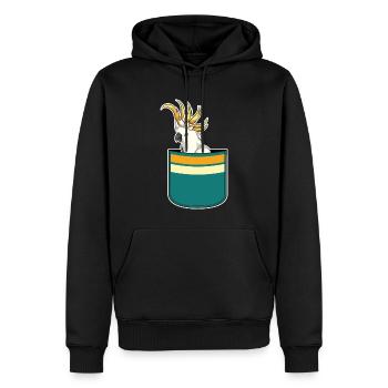 Vogelliebhaber Papagei Geschenk Brusttasche Kakadu - Männer Premium Bio Hoodie - Schwarz - Vorne - Nico (187cm)