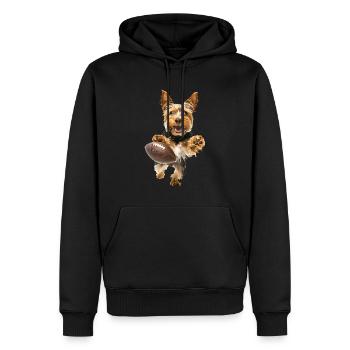 Yorkshire Terrier - Sweat à capuche Premium bio Homme - noir - Devant - Nico (187cm)