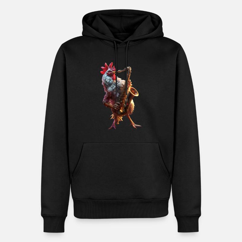 Hahn Saxophone - Sweat à capuche Premium bio Homme - noir