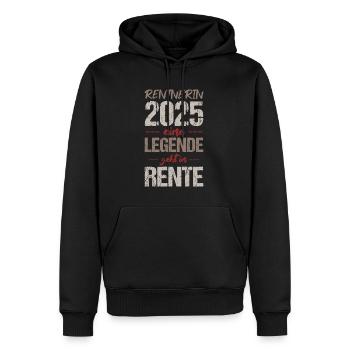 Pension 2025 Cadeau Pension 2025 Retraite Grand-mère - Sweat à capuche Premium bio Homme - noir - Devant - Nico (187cm)
