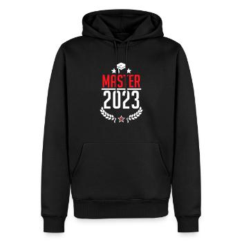 Abschluss 2023 - Master 2023 Studium Student Uni - Männer Premium Bio Hoodie - Schwarz - Vorne - Nico (187cm)