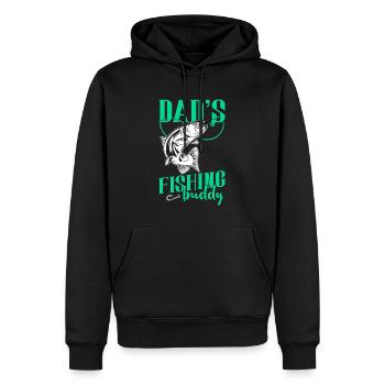 Angeln Angler Vater Sohn Dad's Fishing Buddy - Männer Premium Bio Hoodie - Schwarz - Vorne - Nico (187cm)