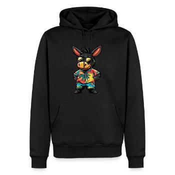 Esel Lustig Sommer - Männer Premium Bio Hoodie - Schwarz - Vorne - Nico (187cm)