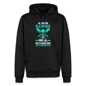 Klempner Beruf Installateur Geschenk - Männer Premium Bio Hoodie - Schwarz - Vorne - Nico (187cm)