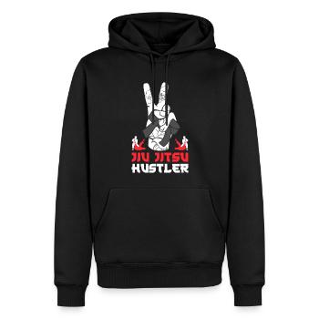 Brazilian Jiu Jitsu MMA Bjj Hugger - Männer Premium Bio Hoodie - Schwarz - Vorne - Nico (187cm)