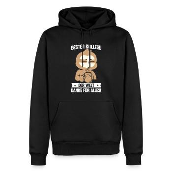 Abschied Kollegin Abschiedsparty Geschenk - Männer Premium Bio Hoodie - Schwarz - Vorne - Nico (187cm)