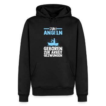 Angeln Fisch Angler Geschenk - Männer Premium Bio Hoodie - Schwarz - Vorne - Nico (187cm)