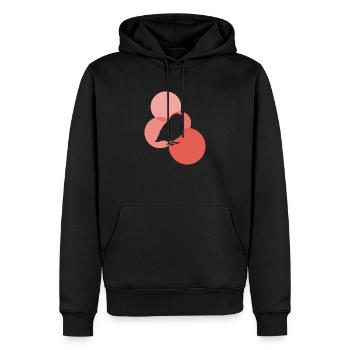 Oiseau Oiseaux Vol - Sweat à capuche Premium bio Homme - noir - Devant - Nico (187cm)