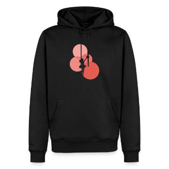 Pom-pom girl pompon - Sweat à capuche Premium bio Homme - noir - Devant - Nico (187cm)