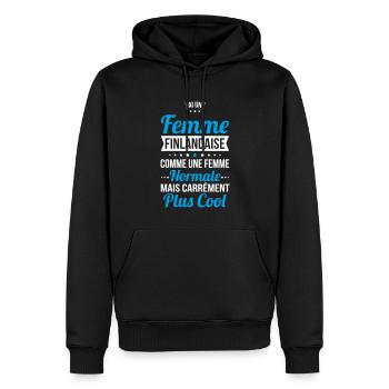 J'ai une femme Finlandaise plus cool - Sweat à capuche Premium bio Homme - noir - Devant - Nico (187cm)