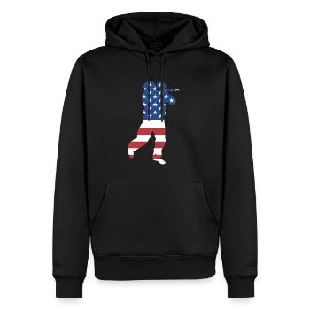 Sport Us Flag Paintball - Sweat à capuche Premium bio Homme - noir - Devant - Nico (187cm)
