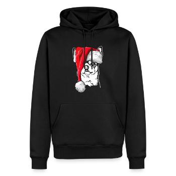 Santa Chihuahua Chiens de Noël Chiens Wilsigns - Sweat à capuche Premium bio Homme - noir - Devant - Nico (187cm)