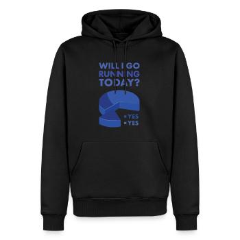 Sport Will I Go Running Today Running - Männer Premium Bio Hoodie - Schwarz - Vorne - Nico (187cm)