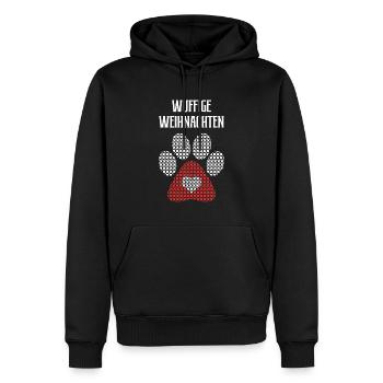 Wuffige Weihnachten Hund Hundemotiv Hundeliebhaber - Männer Premium Bio Hoodie - Schwarz - Vorne - Nico (187cm)