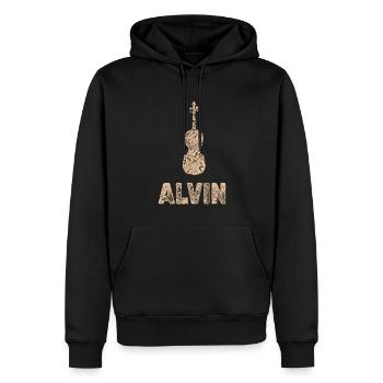 Cello Alvin - Männer Premium Bio Hoodie - Schwarz - Vorne - Nico (187cm)