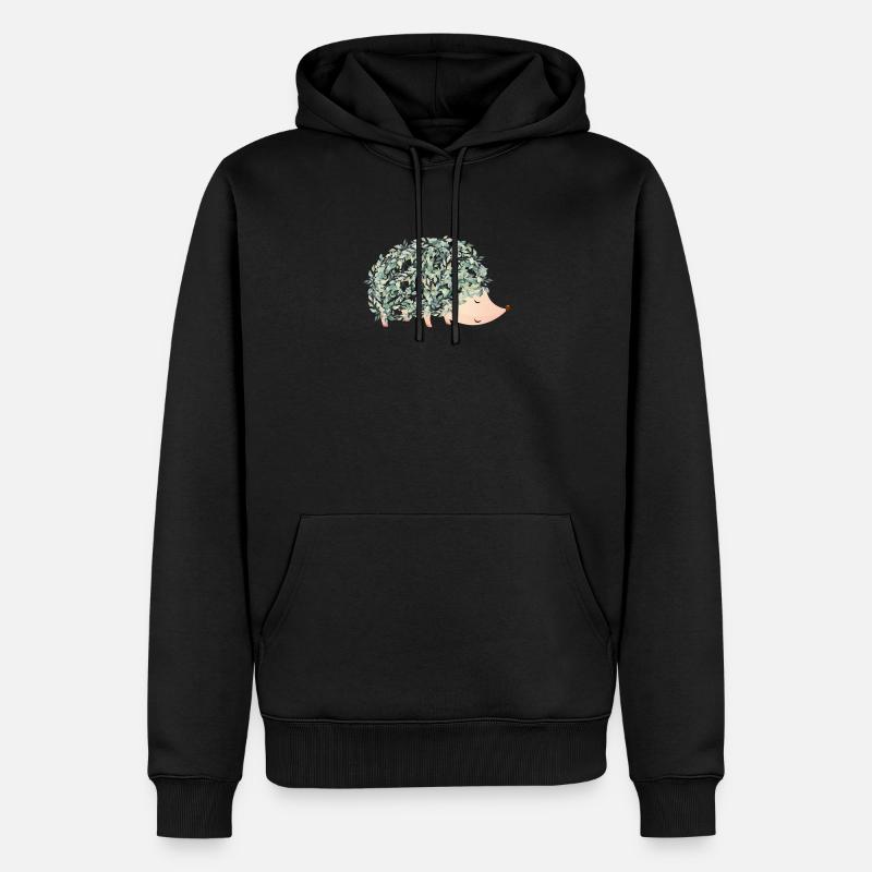 Igel - Männer Premium Bio Hoodie - Schwarz