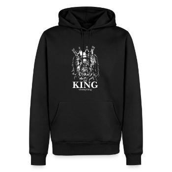 Havaneser King of everything Hund Wilsigns - Männer Premium Bio Hoodie - Schwarz - Vorne - Nico (187cm)