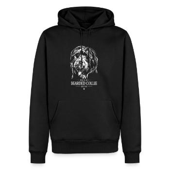 Bearded Collie Maman Chien Chien Wilsigns - Sweat à capuche Premium bio Homme - noir - Devant - Nico (187cm)