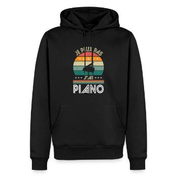 I Can't I Have Piano - Pianist Geschenkidee - Männer Premium Bio Hoodie - Schwarz - Vorne - Nico (187cm)