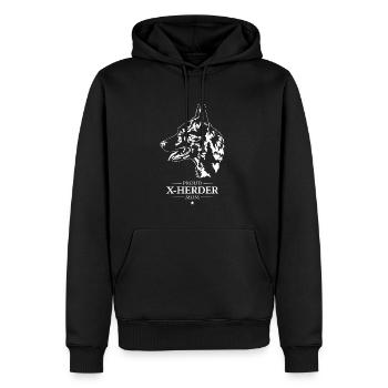 X Herder Maman Chien Chien Wilsigns - Sweat à capuche Premium bio Homme - noir - Devant - Nico (187cm)