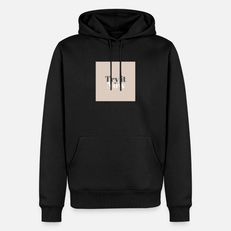 Try it Now - Männer Premium Bio Hoodie - Schwarz