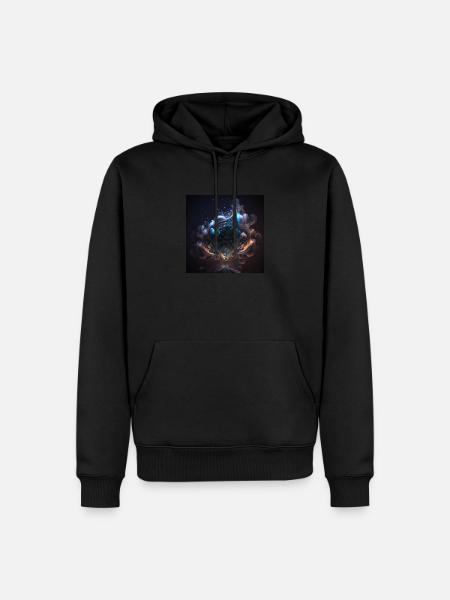 Digitale Kunst Abstract n°5 - Männer Premium Bio Hoodie - Schwarz