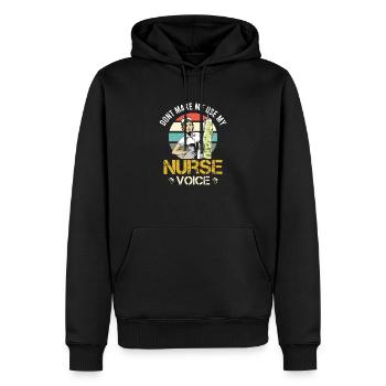 Krankenschwester Krankenpflegerin Vintage Hospital - Männer Premium Bio Hoodie - Schwarz - Vorne - Nico (187cm)