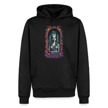 Mariée gothique esthétique occulte rétro Design - Sweat à capuche Premium bio Homme - noir - Devant - Nico (187cm)