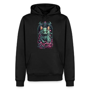 Chats démon Underworld occulte Halloween Design - Sweat à capuche Premium bio Homme - noir - Devant - Nico (187cm)